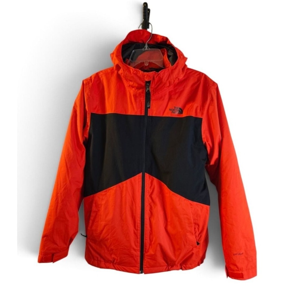 The North Face Boys DryVent Waterproof Hooded Jacket Red & Black XL 18/20